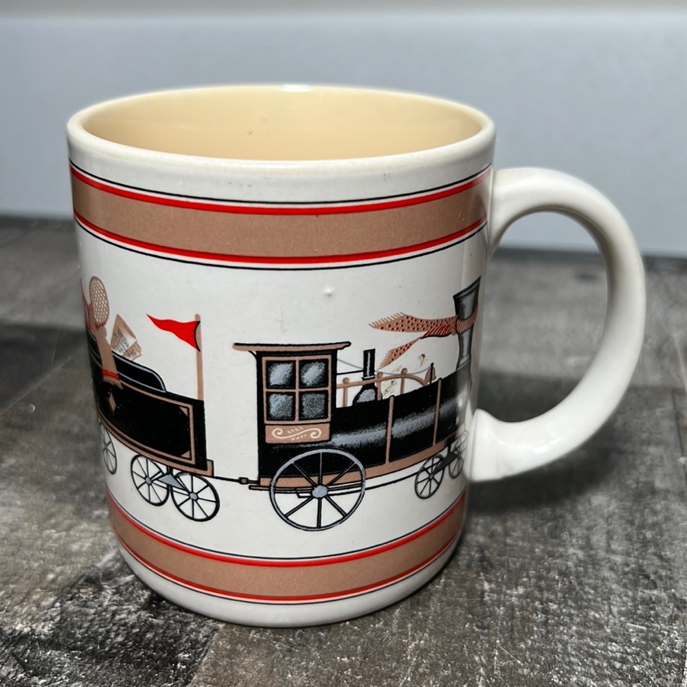Vintage Gordon Fraser Coffee/Tea Mug  Train Theme made in Korea